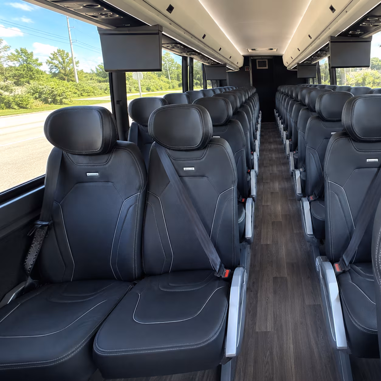 lafayette 47 passenger charter bus inside
